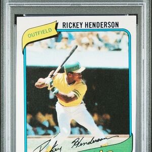 1980 Topps Rickey Henderson Rookie RC #482 - PSA 6 EX-MT - HOF
